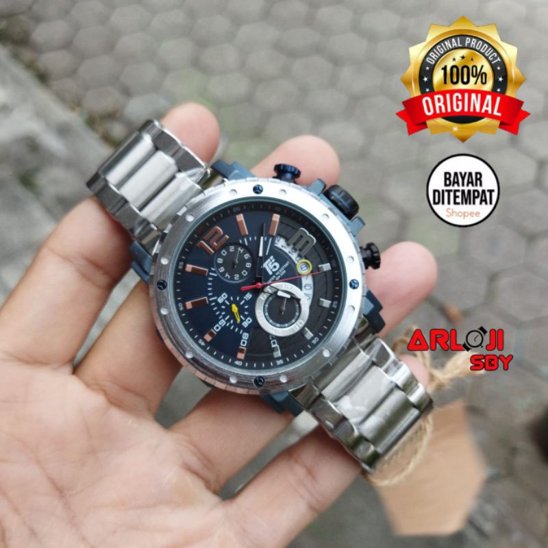 JAM TANGAN PRIA T5 H 3746 CHRONOGRAPH ORIGINAL TAHAN AIR FREE BOX PAPPER BAG