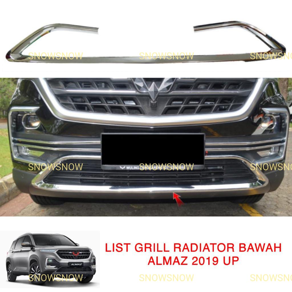 Grill Radiator Bawah Almaz 2019 1pcs Chrome