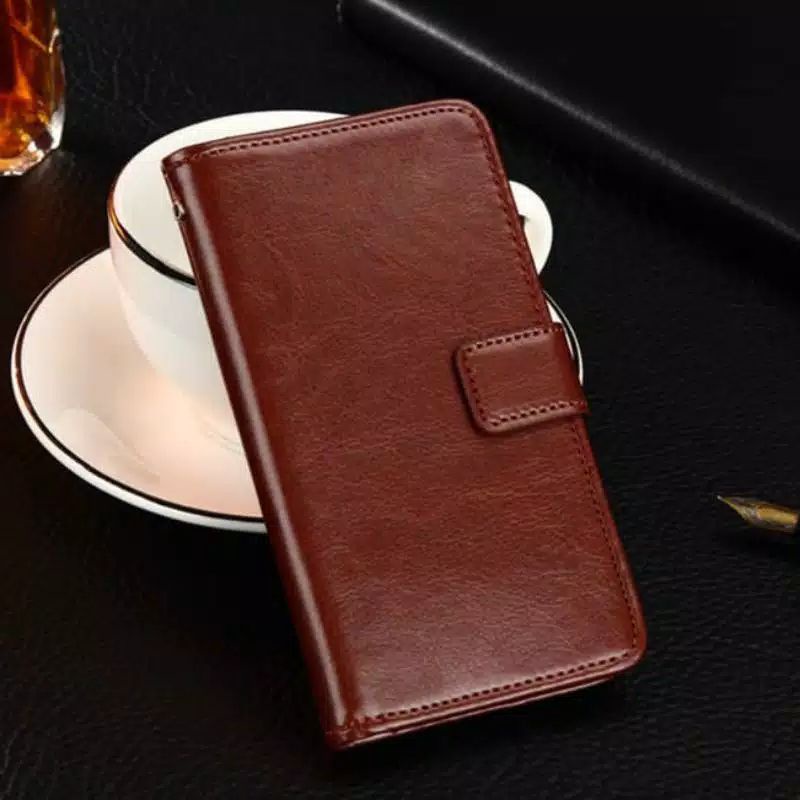 CASE REALME C11 / REALME C15 LEATHER KULIT DOMPET MAGNET ORIGINAL SOFT CASING COVER