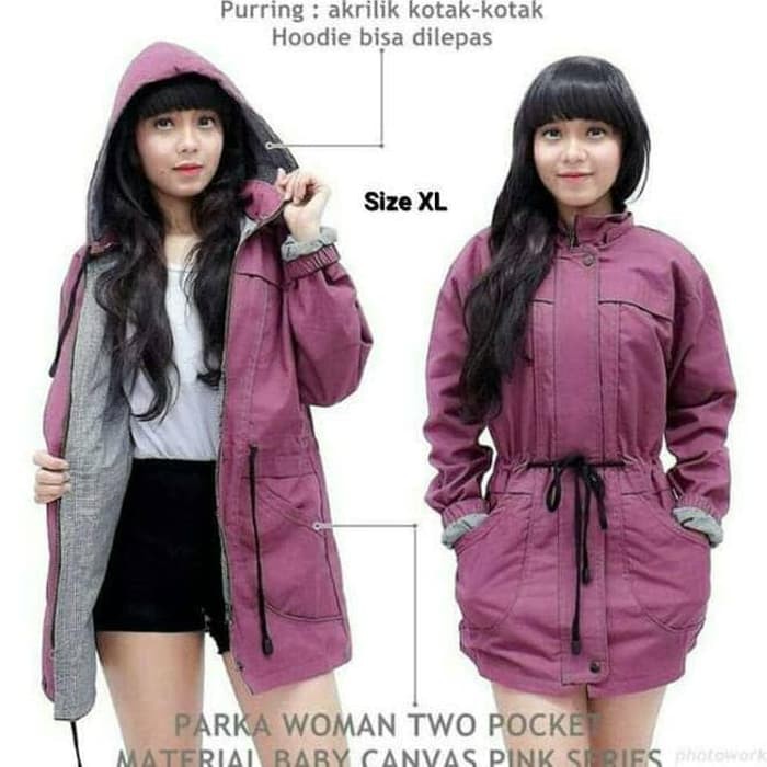 Jaket Semi Parka Wanita || Trucker Jaket Cewek Jumbo || Ukuran M-XXL Original Bandung Jaket Premium