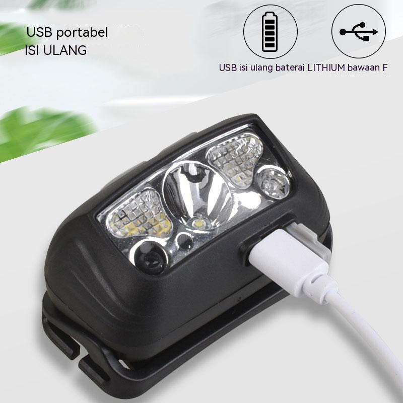 Sensor Lampu Depan COB Lampu Depan LED Lampu Obor Isi Ulang USB GD106 Lampu Induksi