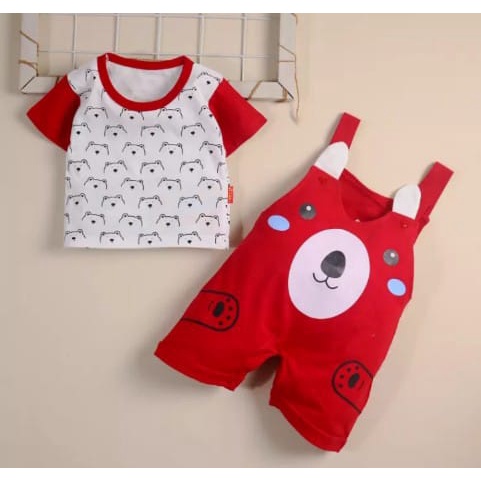 Kodok Motif Beruang / Kodok Bayi 0-6 Bulan / Baju Bayi Laki-laki Usia 0-6 Bulan / Overall Bayi Laki-