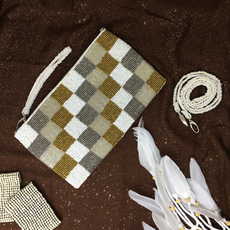 Tas Manik Monte Handmade Khas Bali JUMBO Size (25 x 15 cm: Tali Double)