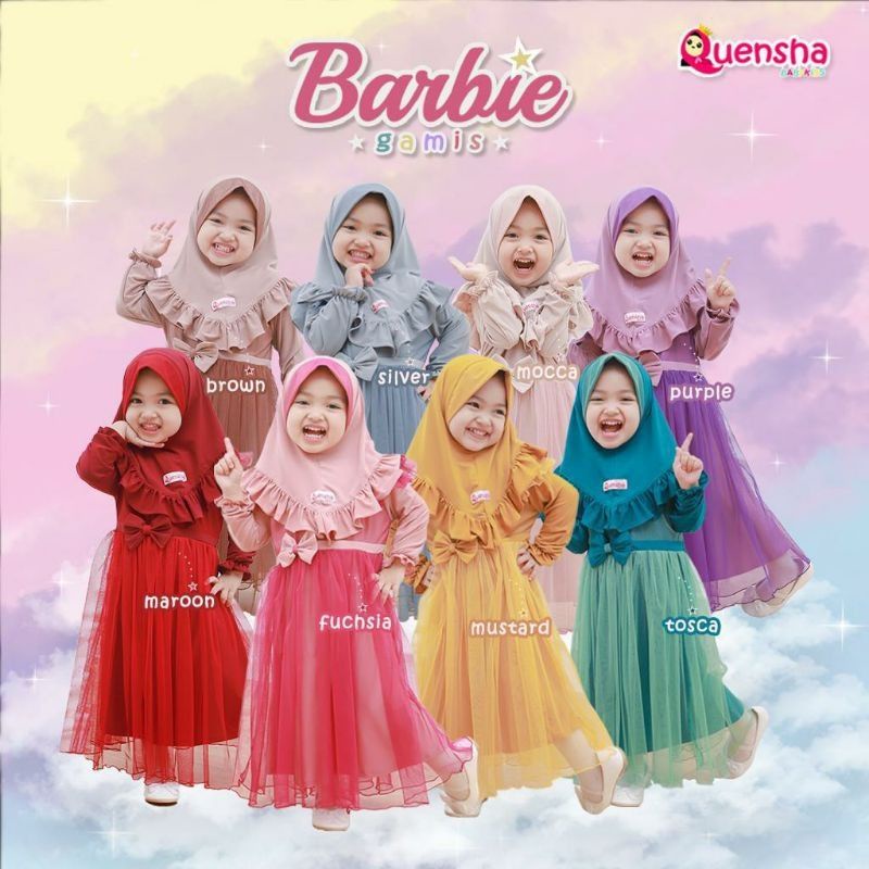 GAMIS ANAK PRINCESS DAN BARBIE BY QUENSHA
