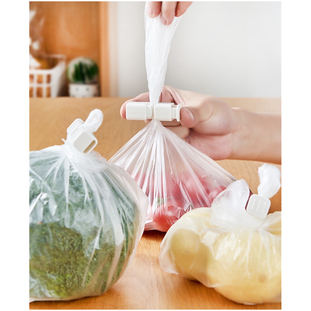 ღ 5Pcs Elastis Makanan Ringan Sealing Klip Penyimpanan Sealing Bag Sealer Makanan Dekat Clamp Segel Alat Dapur Segar menjaga Plastik Tas Aksesoris