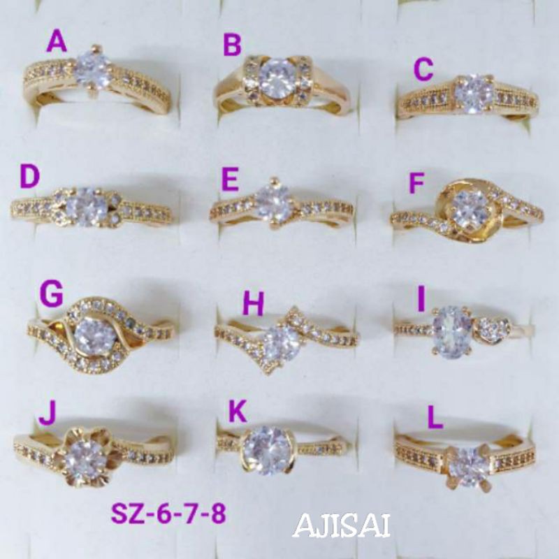 Neww model cincin permata zircon♡AJISAI♡