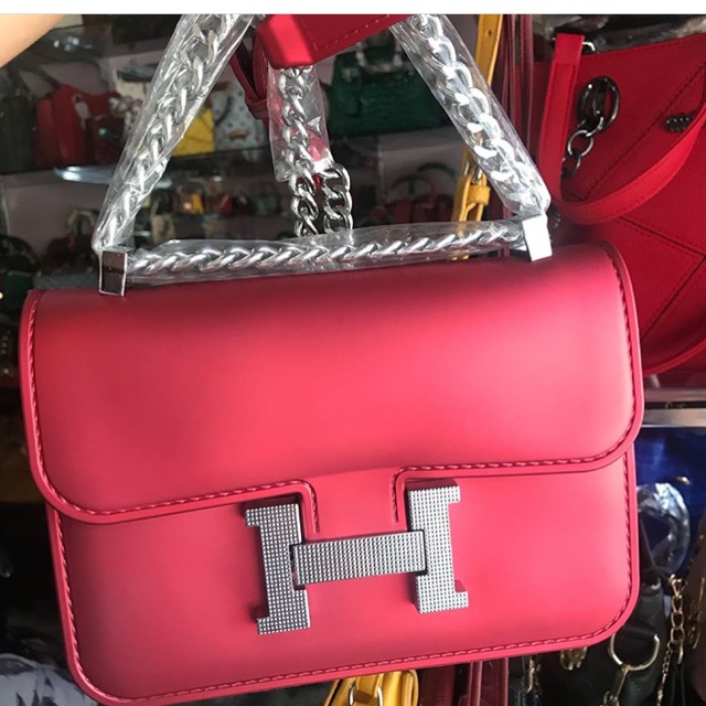 Sling bag tas selempang wanita Jelly H rantai mini