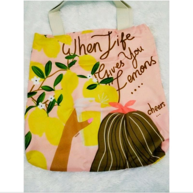 [LIMITED EDITION] Tote bag / tas jinjing kanvas premium pineappleid tebal