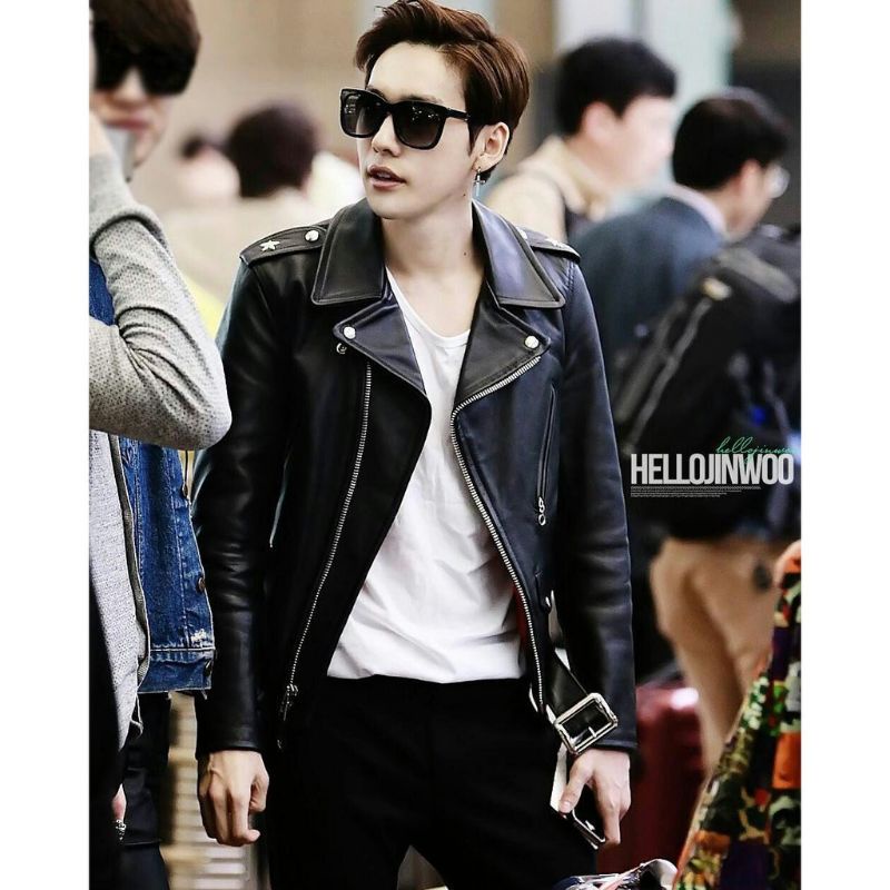 Jaket kulit Korea Keren Jaket motor touring Pria