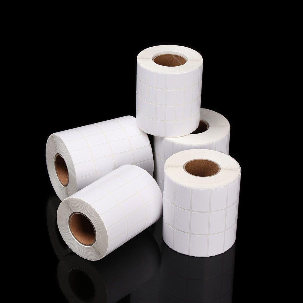 Populer 5000pcs/roll Copperplate Label Nyaman Bermanfaat Harga Supermarket Kosong Cetak Perlengkapan Paket Label