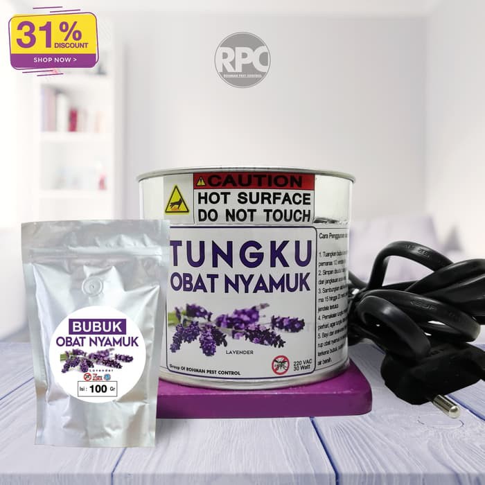 Tungku Pemanas Obat Anti Nyamuk dgn tatakan anti panas plus pasir nyamuk