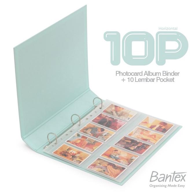 

READY COD Bantex Photocard A4 3 Ring Binder Sleeve Pocket Tropica Aqua #8312P TERPERCAYA Kode 978