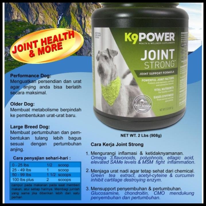K9 Power Joint Strong Vitamin Anjing 907Gr - Supplement Anjing Diskon