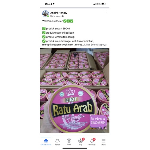 Hand Body Ratu Arab 100% ORIGINAL