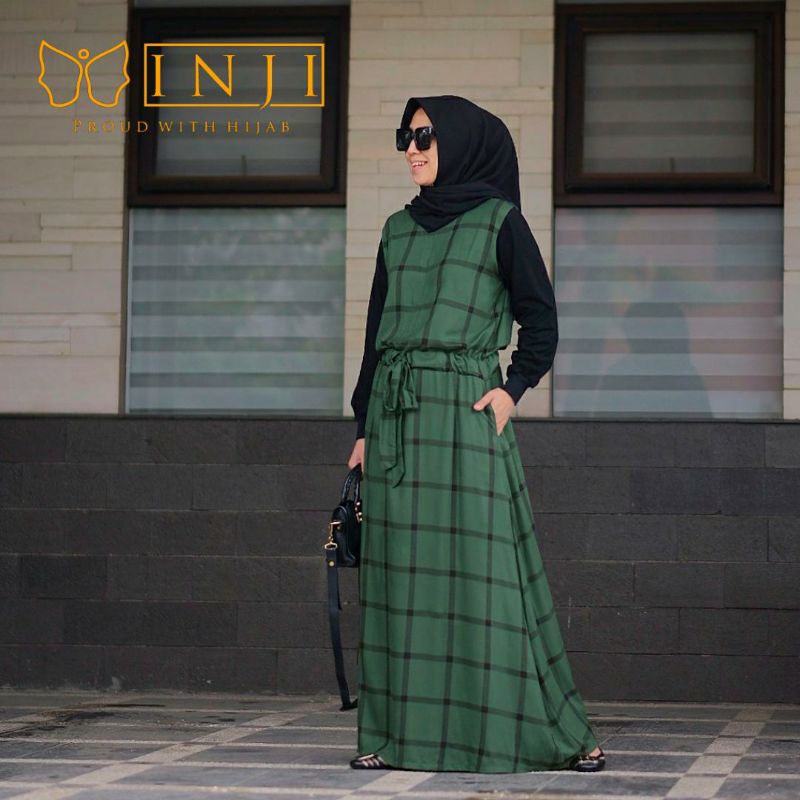 Azumi dress kaos casual Original Inji best seller/Moza dress