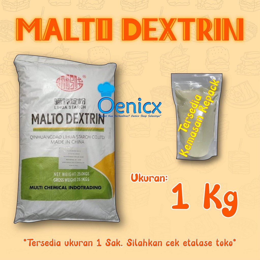 

1 KG REPACK | MALTO DEKSTRIN DEXTRIN (Glucose Powder) | FOOD GRADE