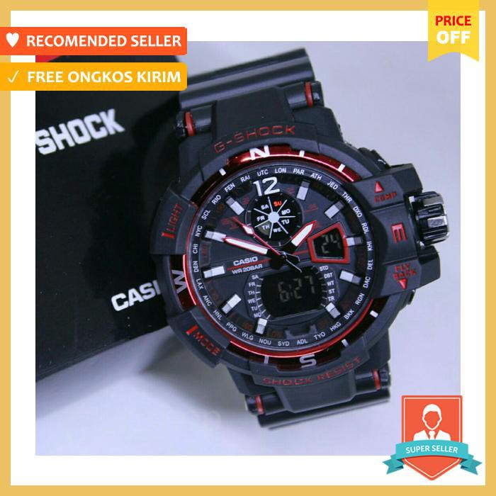 Jam Tangan Casio Gshock Merah Red Sport Sepeda