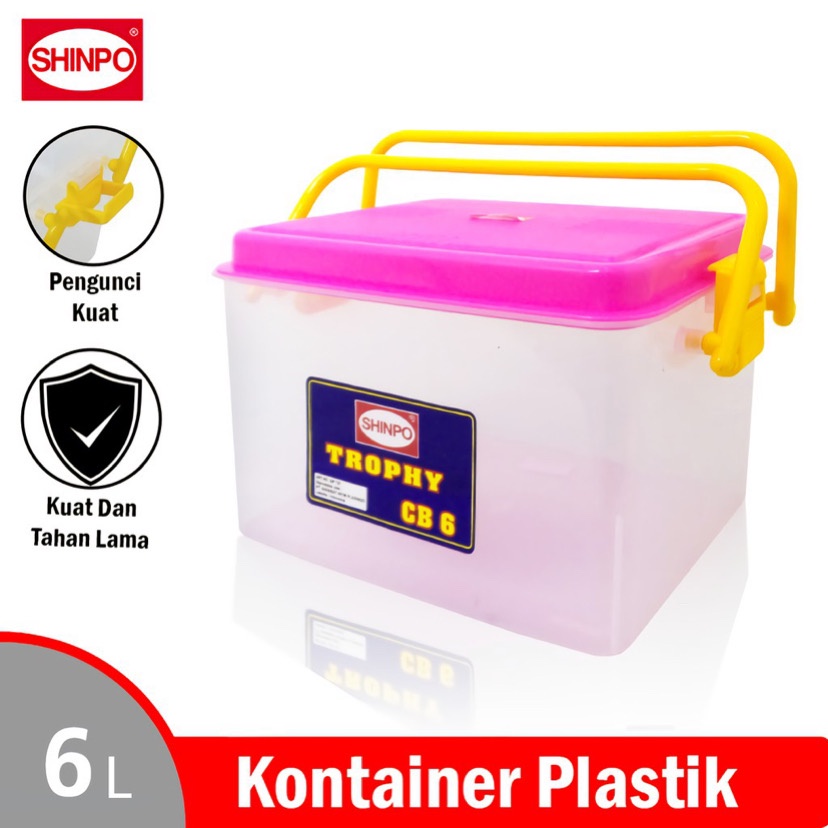 ( BISA COD ) PROMO SHINPO SIP-121 TROPHY CB 6 LITER KONTAINER PENYIMPANAN JINJING MULTIFUNGSI / KOTAK PENYIMPANAN SERBAGUNA 6 LITER / KOTAK DONAT KONTAINTER BOX PENGUNCI SEAL DAN VACUUM PARSEL