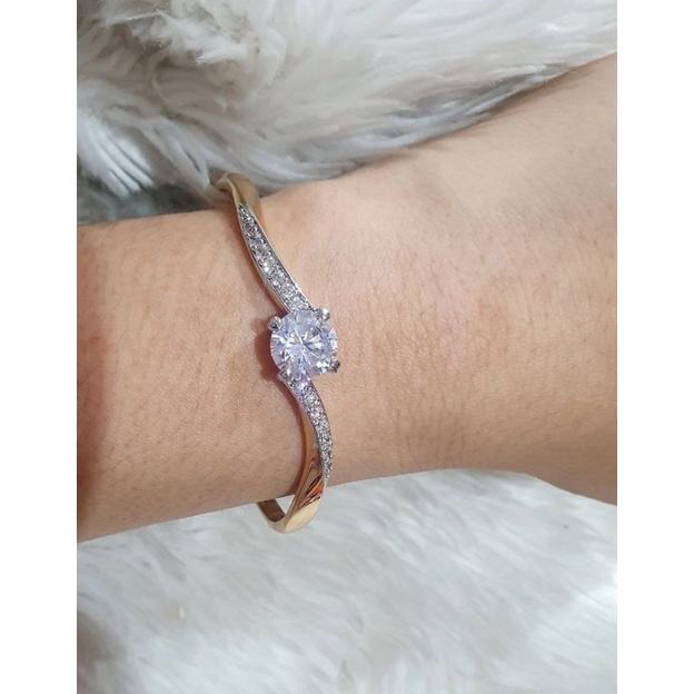 Gelang Premium gold lapis emas anti karat anti alergi premium Quality Bracelet Zircon import K15