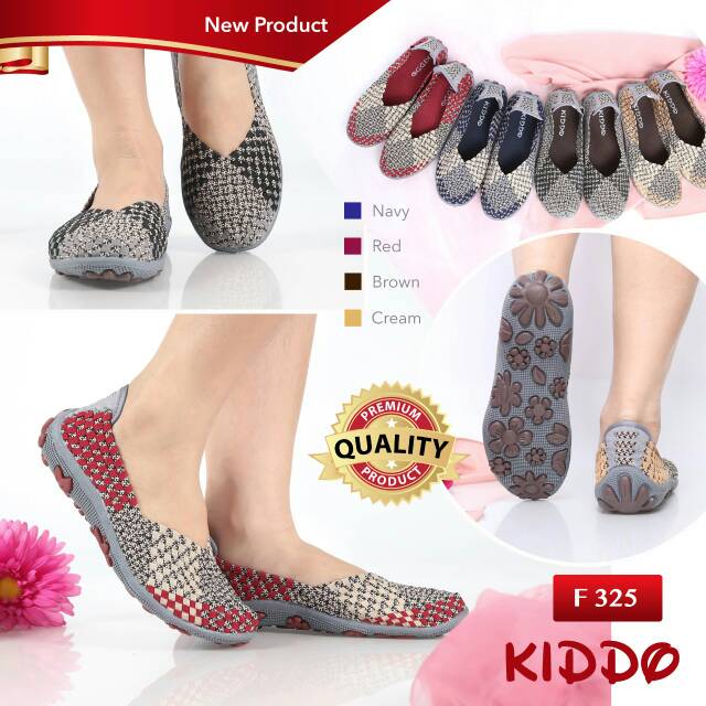 Sepatu Rajut KIDDO F325 Flatshoes ORIGINAL
