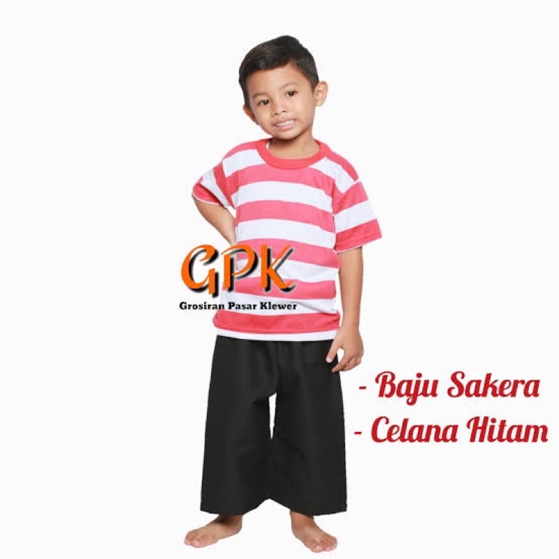 KAOS ANAK SAKERA / BAJU ADAT MADURA / KAOS LOREK TRADISIONAL KIDS