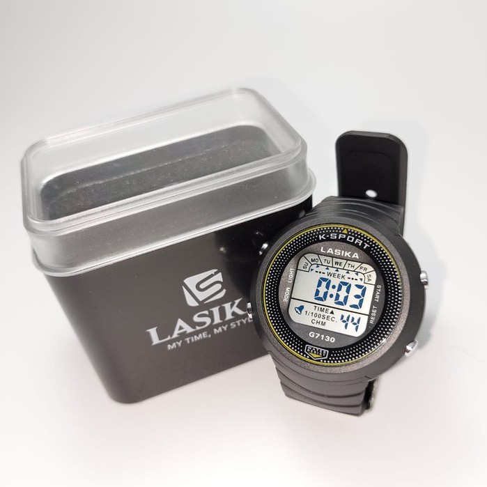 Jam Tangan Digital Lasika Original 100% Type 7130 Series Layar Putih Anti Air Premium