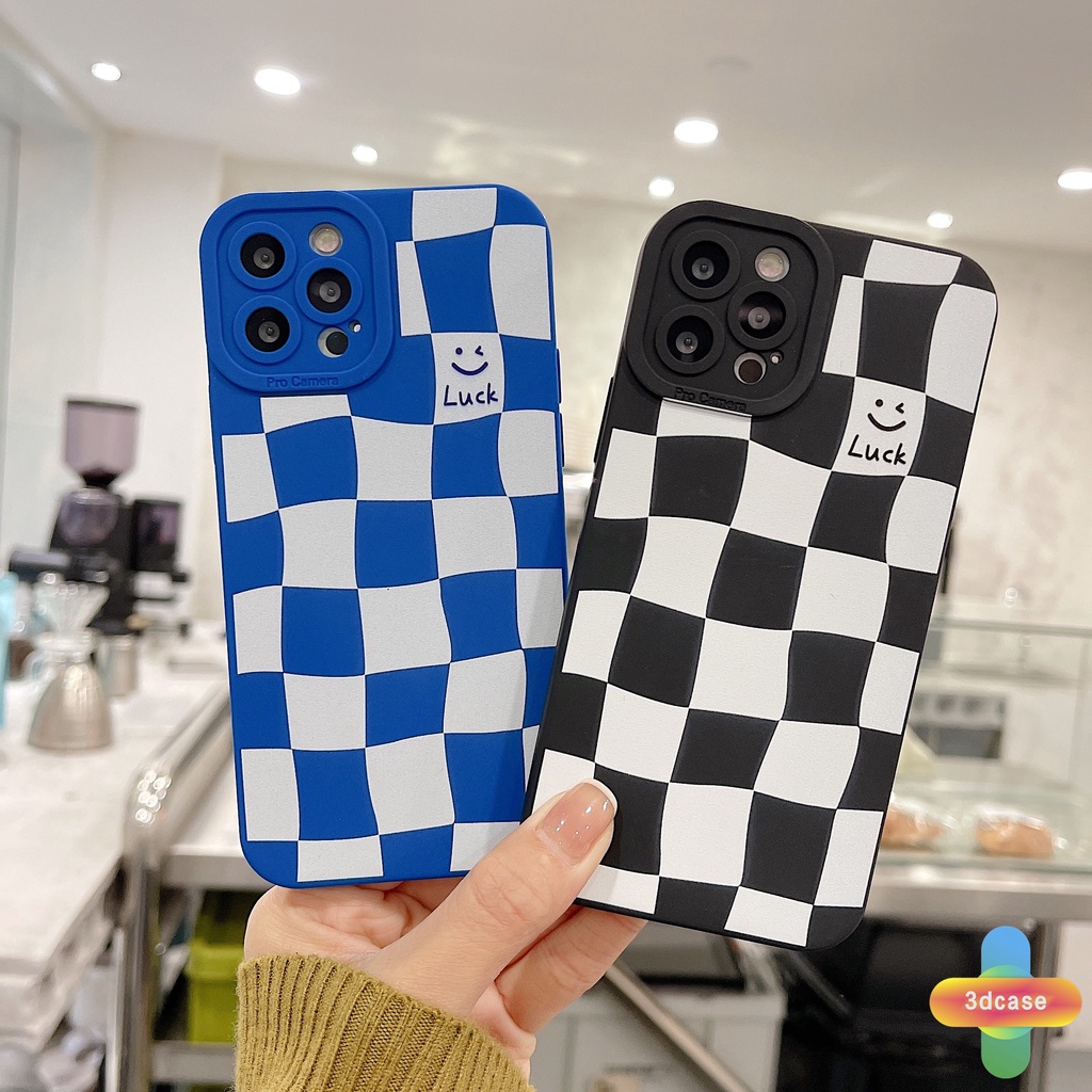 Casing Compatible For IPhone 11 12 13 PRO MAX 6 7 6S 8 Plus X XR XS MAX Se 2020 6SPlus 7Plus 6Plus 8Plus XSMAX Angel Eyes Soft Case Chessboard Luck Smiley Phone Case