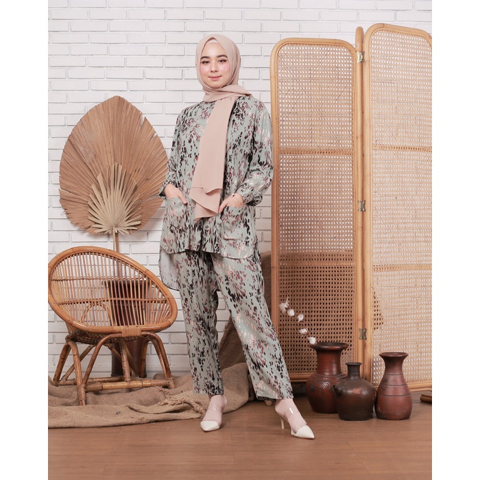 Wanitapiyama- Piyama Set Wanita Lengan Panjang Baju Tidur Motif Katun Rayon Fit Toxl -Piyama-Wanita.