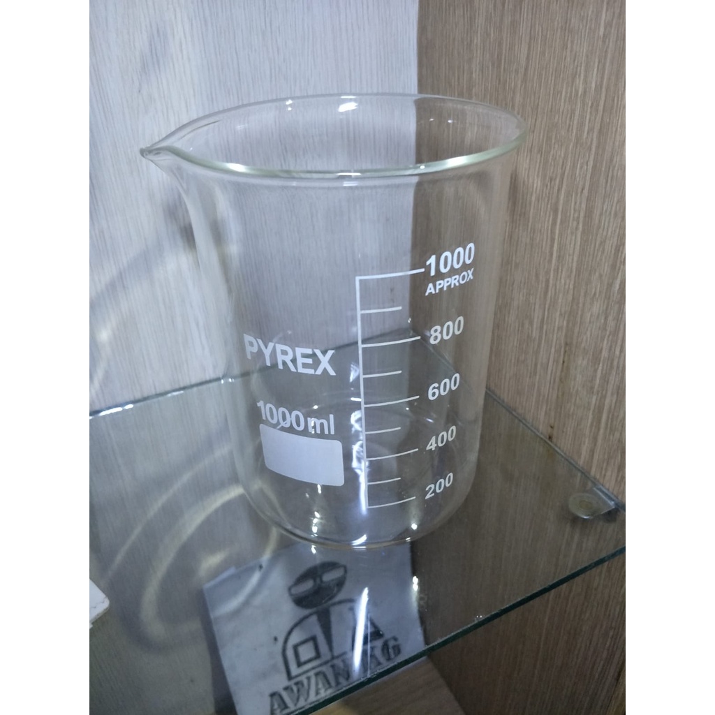 Jual Beaker Glass Gelas Beaker Kimia 1000ml Pyrex Shopee Indonesia