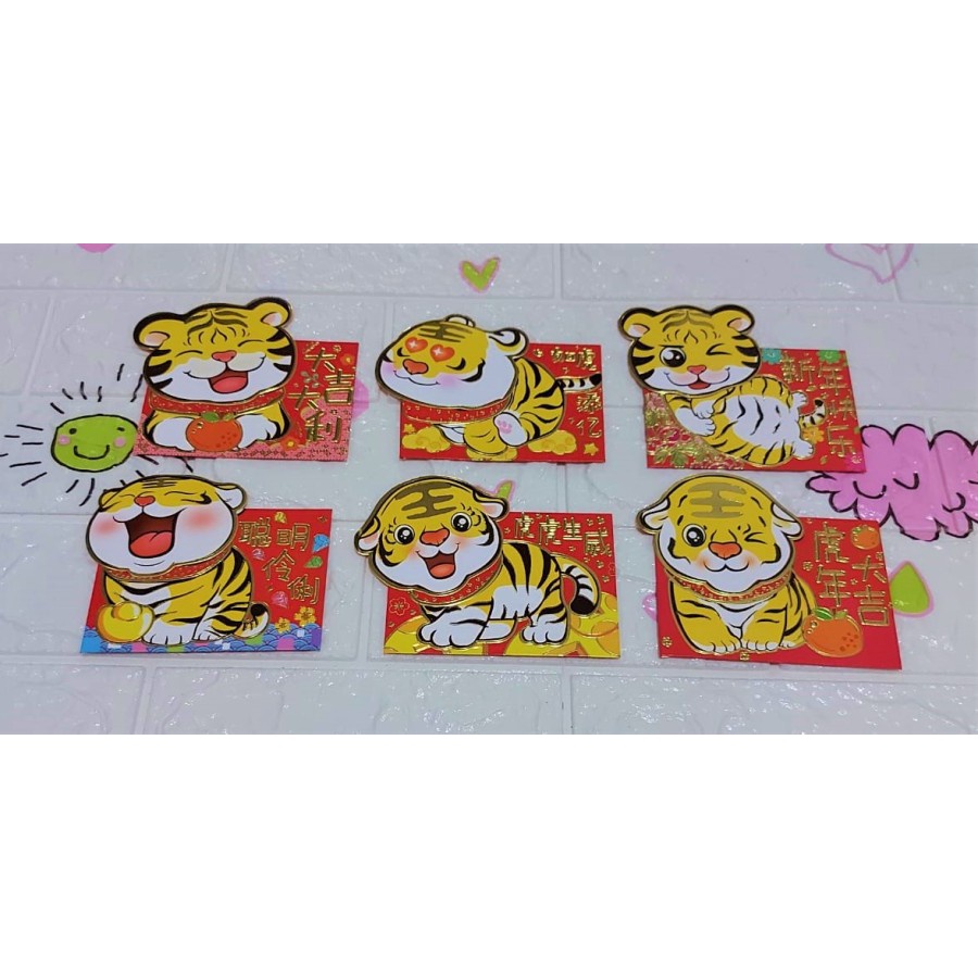 

Angpao Imlek Shio Macan Fancy Lucu Murah LL1101 Isi 6 Mix Motif