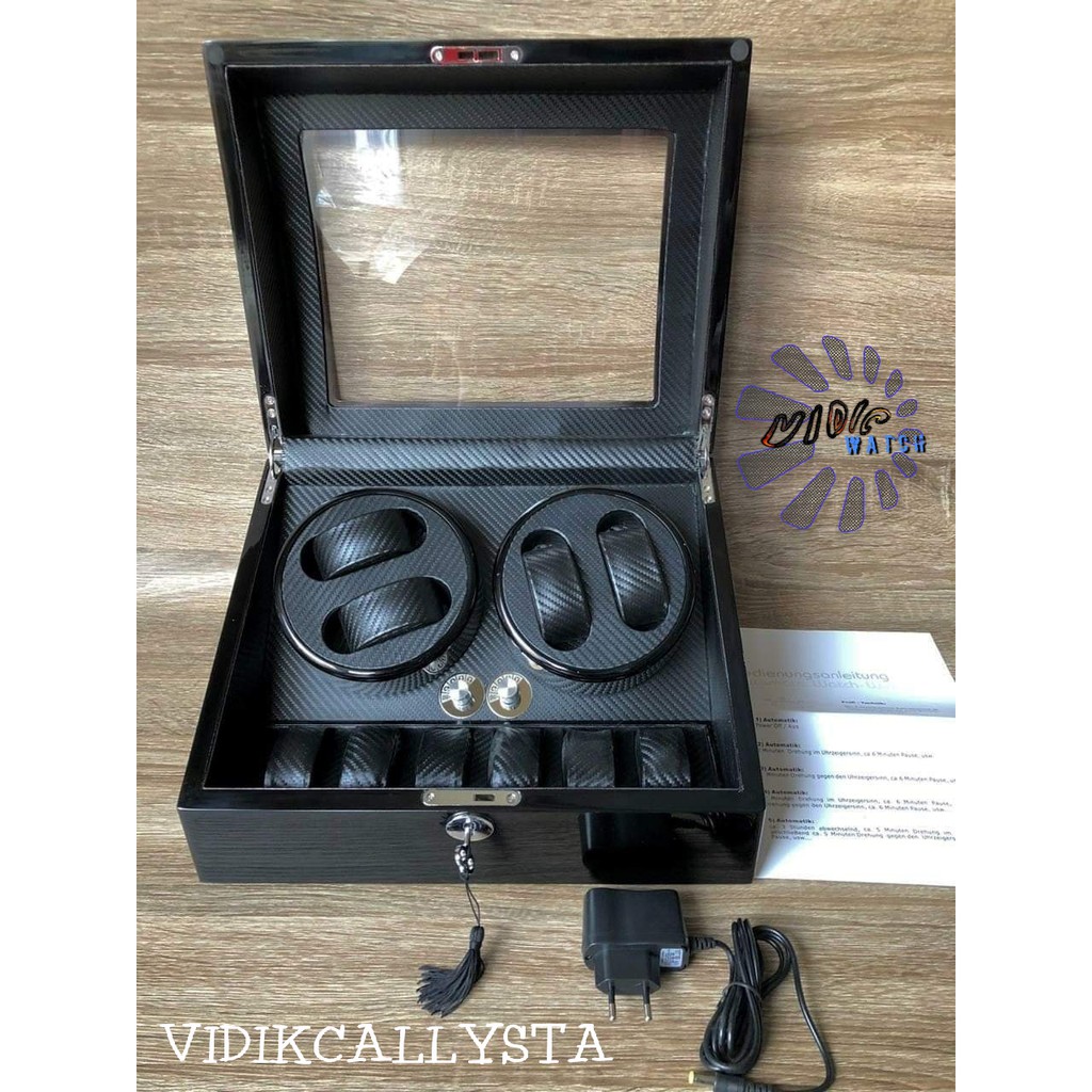 Kotak bok jam tangan otomatis Watch Winder 10 automatic bok Pemutar jam tangan otomatis 224A