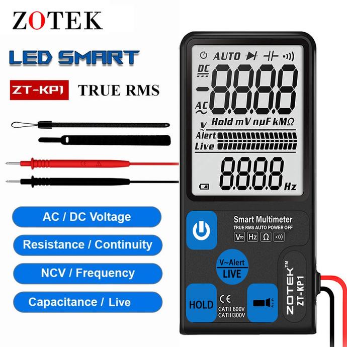 Zotek ZT-KP1 Smart Multimeter True Rms Auto Power Off NCV Frequensy
