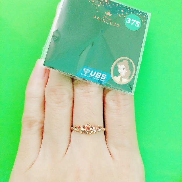 Cincin Princess Belle Bunga Orange UBS 11