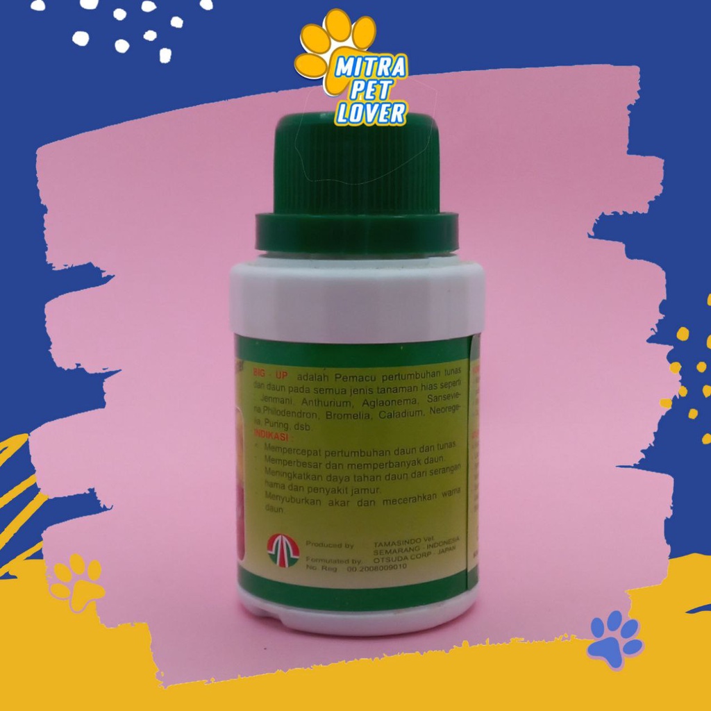 NUTRISI PERTUMBUHAN DAUN &amp; TUNAS TANAMAN - BIG UP 125 ML - PEMACU TUMBUH DAUN DAN TUNAS PADA TUMBUHAN - PUPUK CAIR - AMPUH AMAN - MURAH GARANSI KUALITAS ASLI ORIGINAL - PET TAMASINDO OBAT KESEHATAN &amp; VITAMIN TERNAK HEWAN PELIHARAAN MITRAPETLOVER