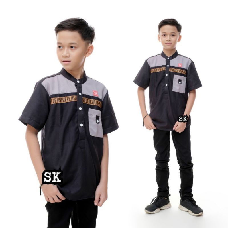 Koko anak lengan pendek / Koko anak variasi / baju lebaran anak / Koko lebaran anak / Koko lebaran p