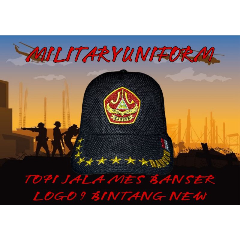 TOPI JALA MES BANSER LOGO 9 BINTANG NEW