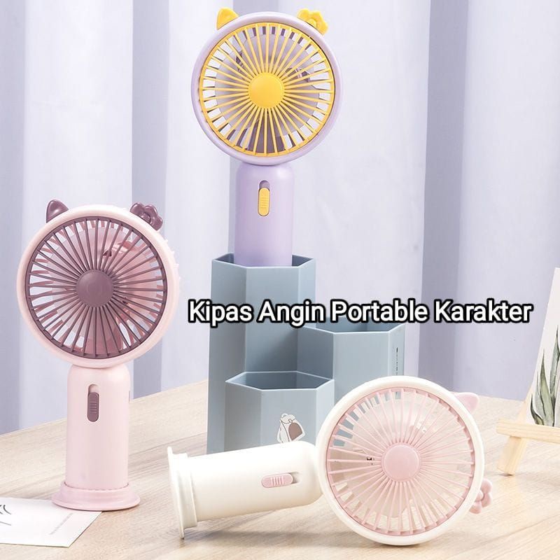 KIPAS ANGIN MINI KARAKTER USB / FAN PORTABLE KARAKTER USB CAS