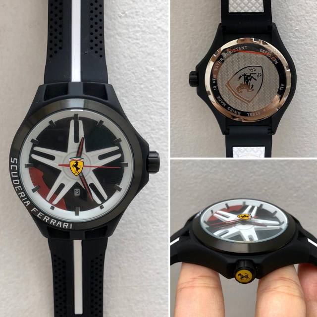 JAM TANGAN FERRARI'S C REF00293 RODA RUBBER SEUPER PREMIUM AAA