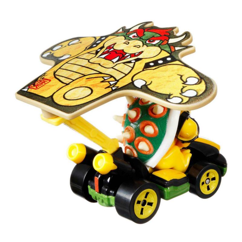 Hot Wheels 1:64 Mario Kart - Bowser in Standard Kart with Bowser Kite