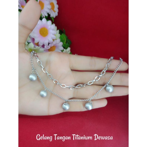 GELANG TANGAN TITANIUM/TITANIUM/RANTAI TITANIUM/TITANIUM DEWASA/GELANG TITANIUM MURAH