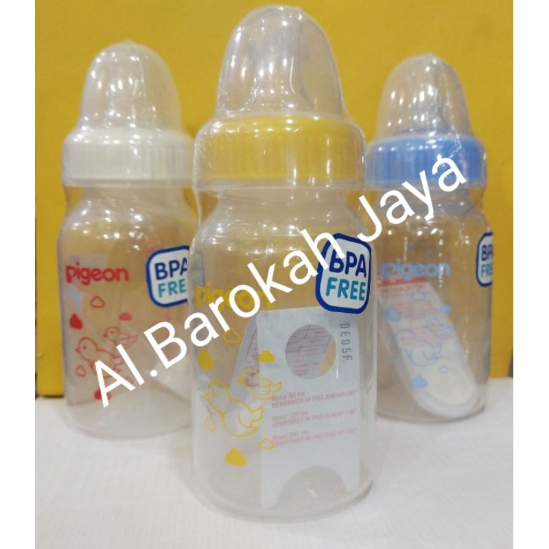 Botol Susu PIGEON 120ml PP Standard Neck Bottle Nipple / Dot S 0+ Bulan Bonus Regulator Anti Sedak