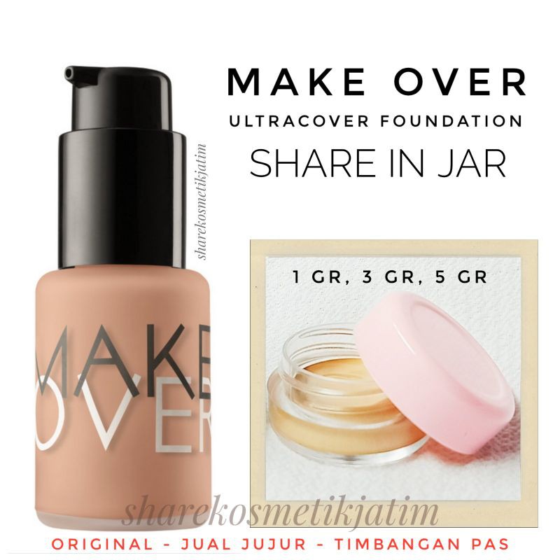 (Share) Make Over Ultra Cover Ultracover Liquid Matt Foundation Share in Jar