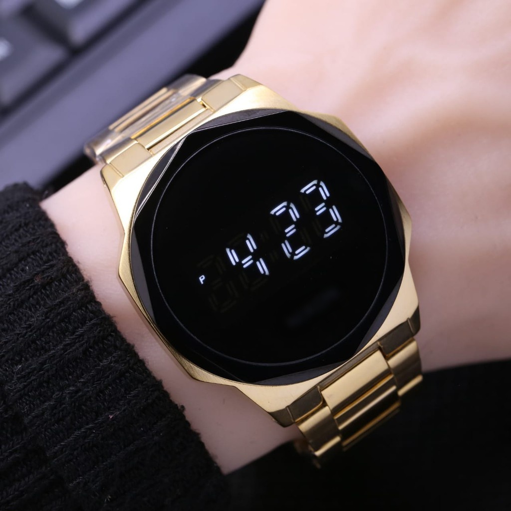 JAM TANGAN PRIA NIXON NIKSON DIGITAL TOUCH SCREEN RANTAI STAINLESS FREE BOX BATERAI CADANGAN || JAM 