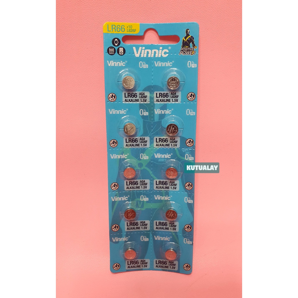 Baterai Vinnic LR66 SR626 L626F AG4 377 SR626SW SR626 1.5v Batre Battery