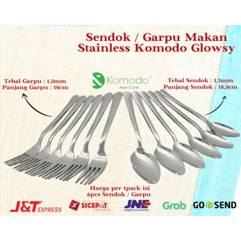 Sendok/Garpu Makan Tebal KOMODO