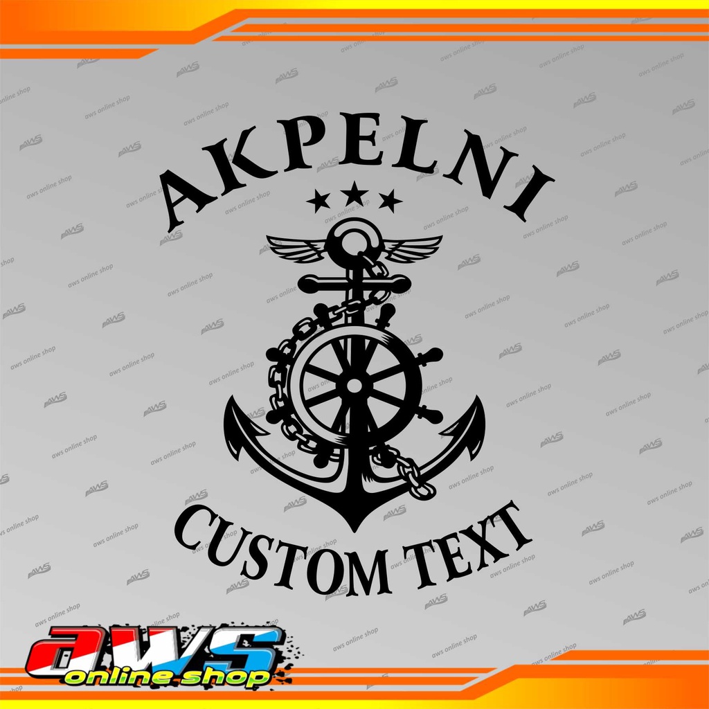 

Sticker Jangkar Akpelni Custom Tulisan