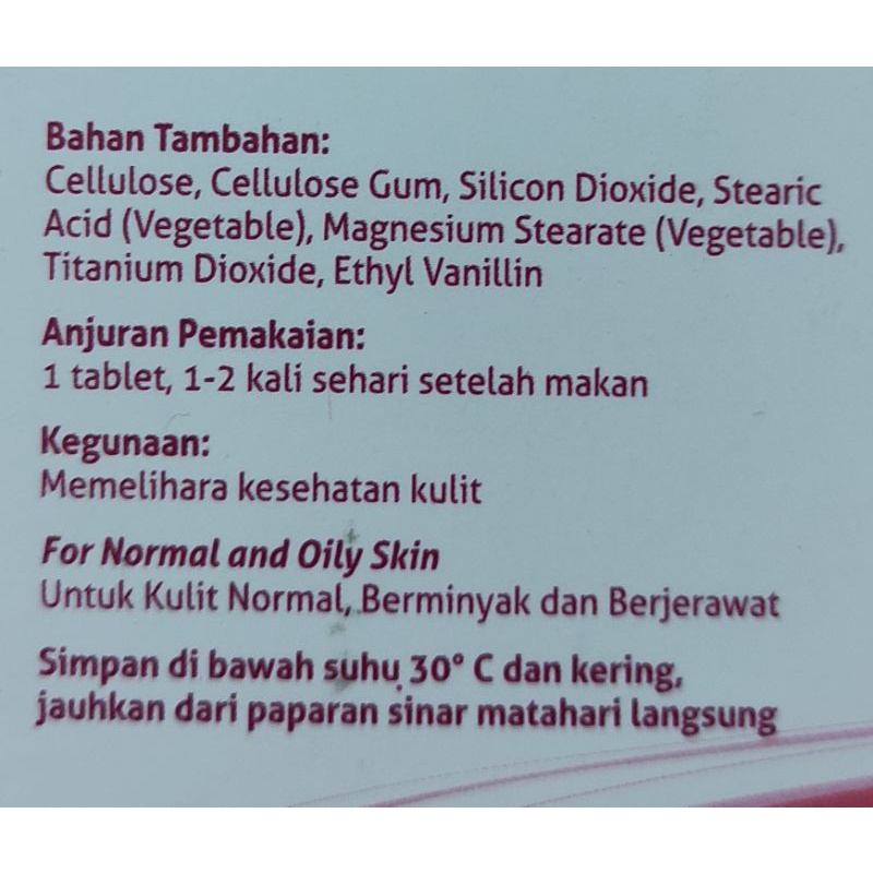 Nourish Skin Nutrition / 15 Tablet / Memelihara Kesehatan Kulit