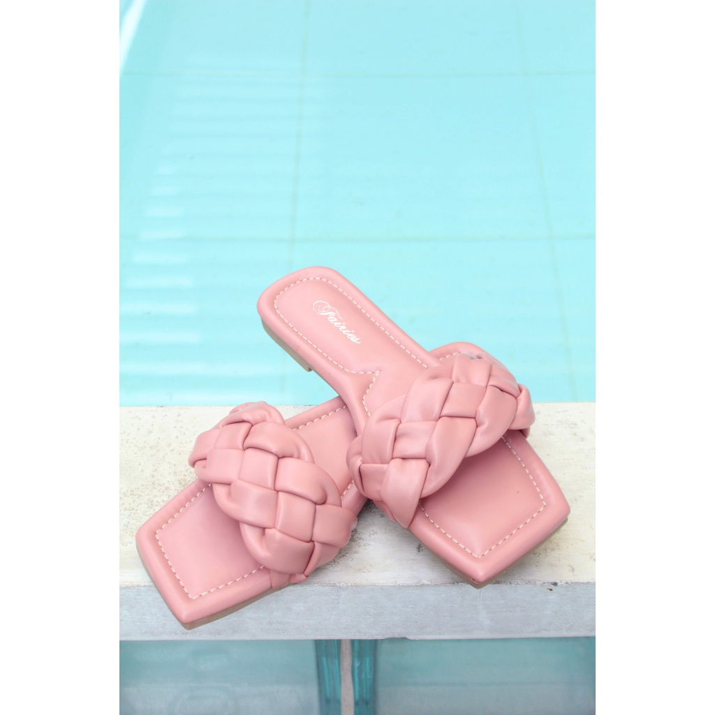 [7.7 Boombastis Sale⚡] - SANDAL WANITA FAIRIES KIRENE FS007 BRAIDED FLAT SANDALS