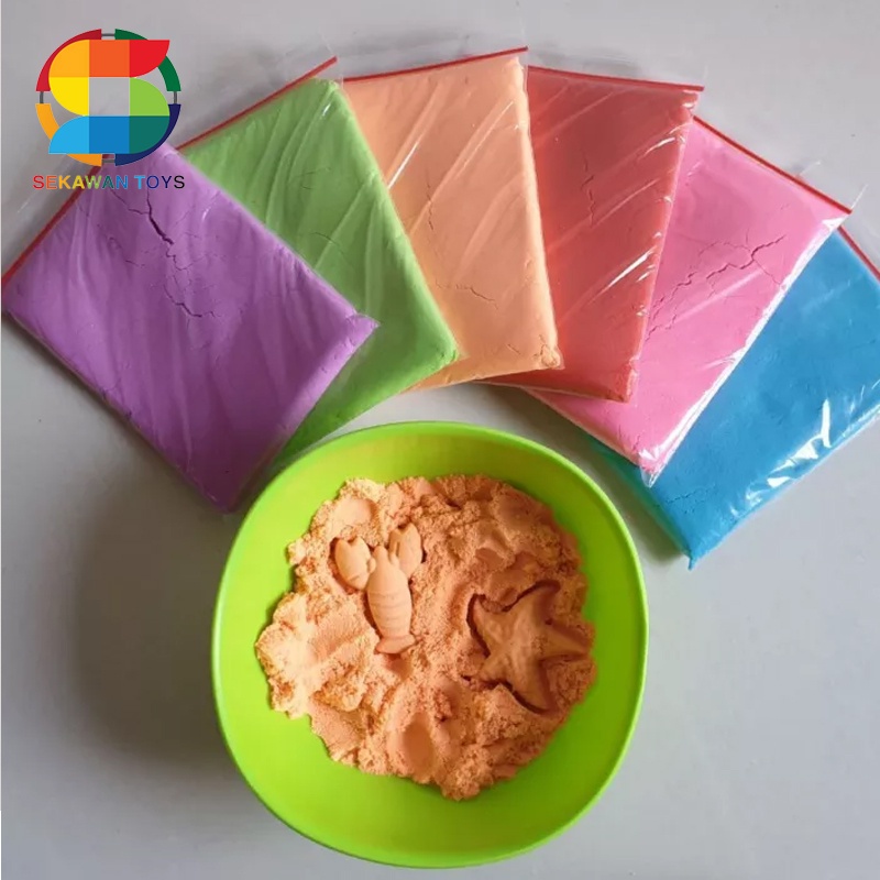 Mainan Pasir Ajaib 250Gram/ Pasir Ajaib Tanpa Cetakan / Mainan pasir ajaib 250gr 500gr 1 kg SNI pasir refill pasir anak mainan edukasi pasir isi ulang