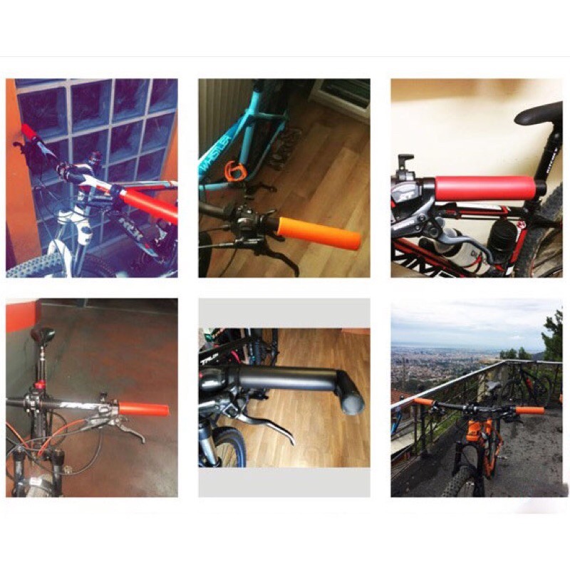 Eachgo handgrip sepeda sporty bahan silikon Bike Handlebar Grip-STD